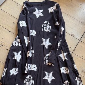 nununu limited edition Star Wars Black Long Sleeve R2-D2 Graphic Dress
